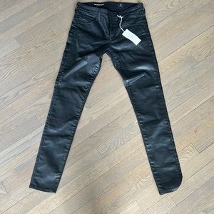 Never Worn AG waxed leather pants